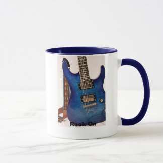 Taza Guitarra azul eléctrica