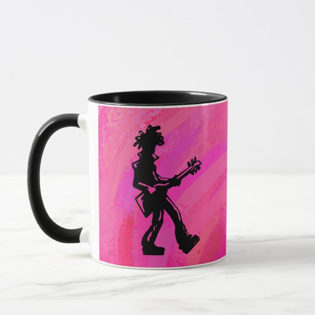 Taza Guitarra Boogie Noches De Nueva York Rosa Caliente (Izquierda)