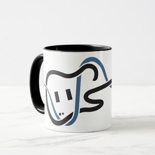 Taza Guitarra con estilo de texto personalizado (Anverso izquierdo)