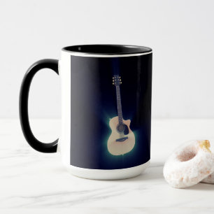 Taza Guitarra Glowing Azul Fría