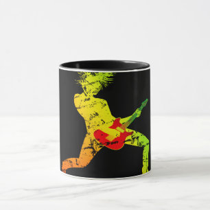 Taza Guitarra Jugando Rocker