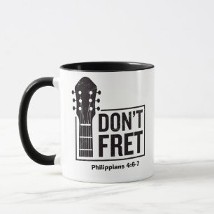 Taza Guitarra no te preocupes (Philippians 4:6-7)