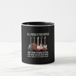 Taza Guitarra   Todo Lo Que Necesito Es Esta Guitarra A