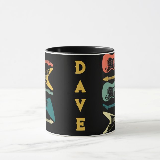 Taza Guitarra vintage personalizada (Centro)