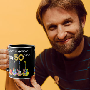 Taza Guitarras del 50 cumpleaños del Rock and Roll