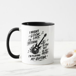 Taza Guitarrista Sarcástico Tocando Guitarra En Mi Cabe