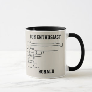 Taza Gun Enthusiast Symobol