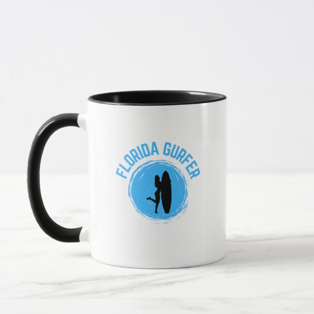 Taza Gurfer de Florida (surfista femenina) Café Mug (Izquierda)