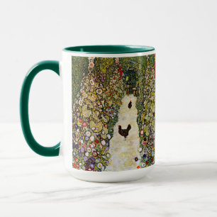 Taza Gustav Klimt - Camino del jardín con pollos