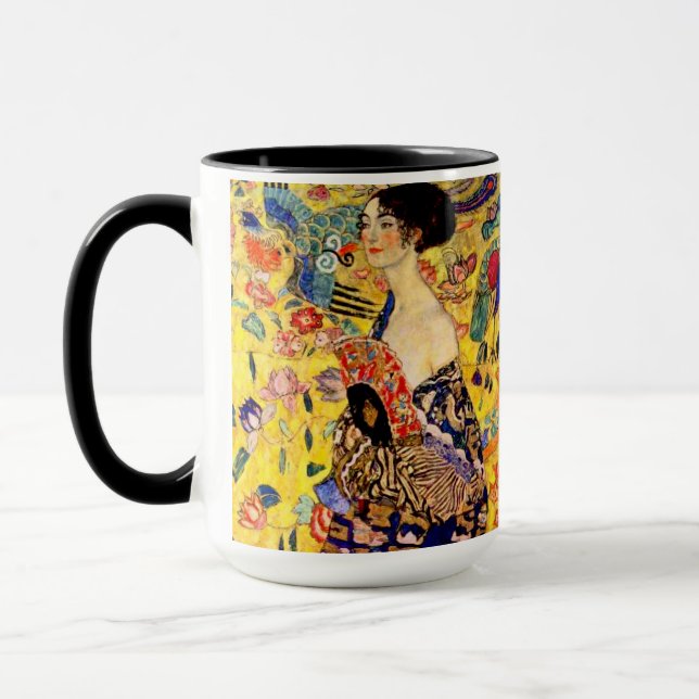 Taza Gustav Klimt Dama con Abanico (Izquierda)