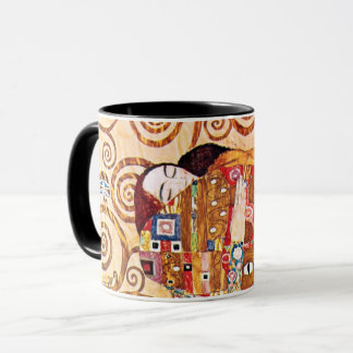Taza Gustav Klimt - El Abrazo - Pintura de Arte Fino