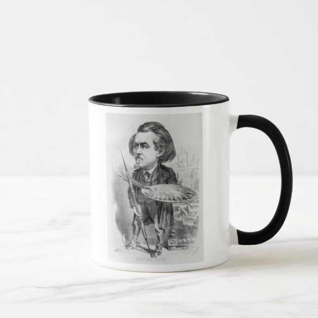 Taza Gustavo Dore (1832-83), caricatura de 'Le Boulev (Derecha)