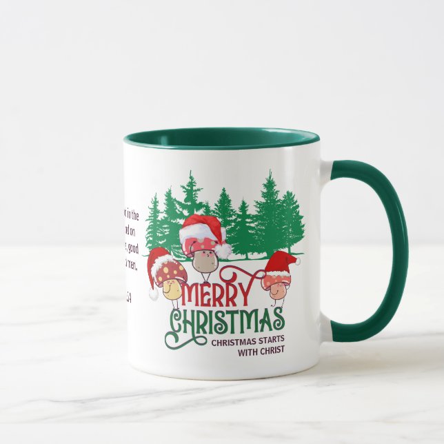 Taza HABITACIONES DE NAVIDAD cristiana MERRY en bosque (Derecha)