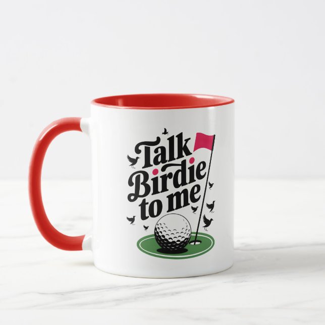 Taza Habla de Birdie conmigo. Un juego de golf divertid (Izquierda)