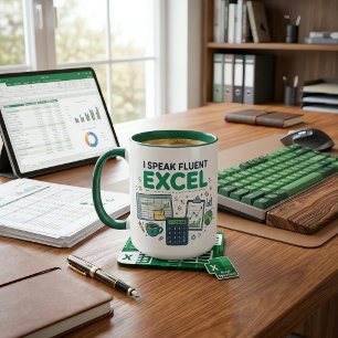 Taza Habla Excel con fluidez, divertida contabilidad, h