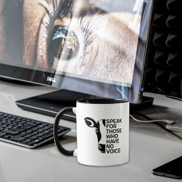 Taza Habla por los que no tienen voz, vaca negra