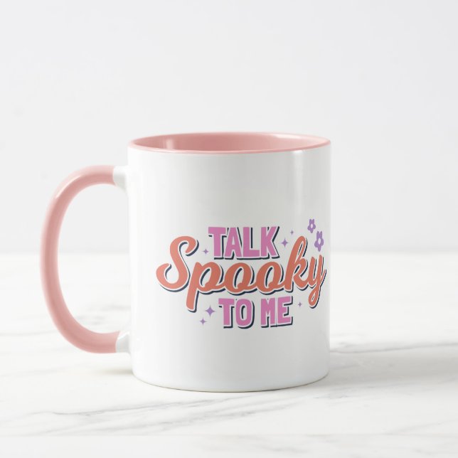 Taza Hablar Me Parecía Halloween Moderno (Izquierda)