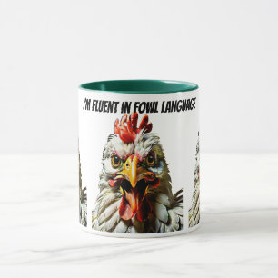 Taza Hablo con fluidez en lenguaje de aves de corral