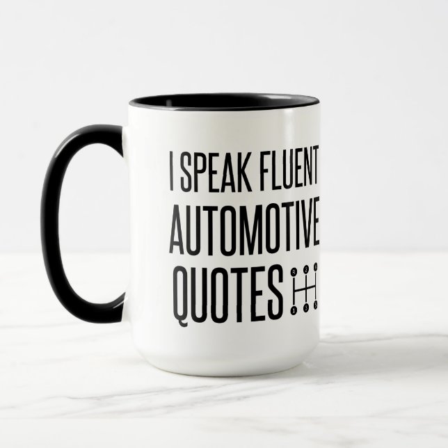 TAZA HABLO COSAS AUTOMOTIVAS FLUENTES (Izquierda)