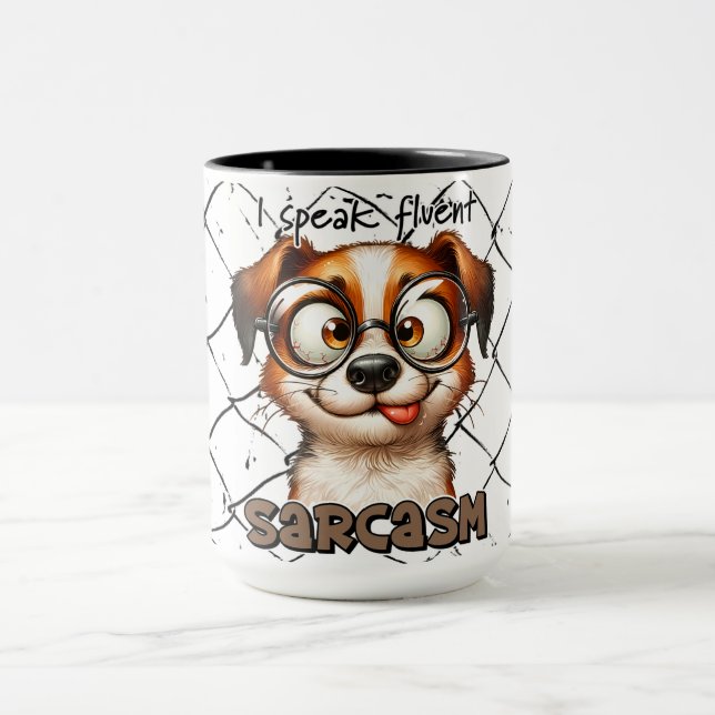 Taza "Hablo Sarcasmo Fluido". Café/té (Centro)