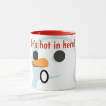 "¡Hace calor aquí!" Gracioso lindo snowman hot cho