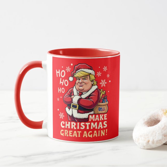 Taza Hacer a los Navidades grandes de nuevo | Trump San (Con donut)