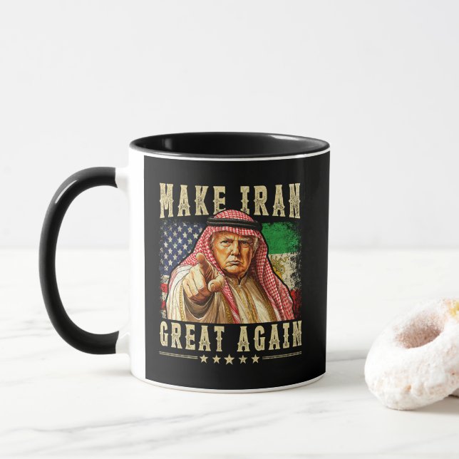 Taza Hacer Grande a Irán Iraní (Con donut)