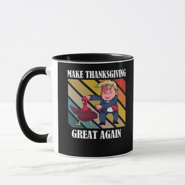 Taza Hacer grande el día de Acción de Gracias Trumpkin  (Izquierda)