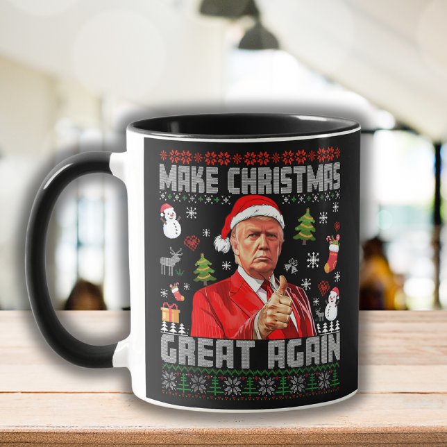 Taza HACER GRANDES A LOS NAVIDADES DE NUEVO | Trump Bla (Subido por el creador)