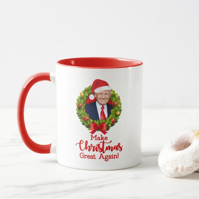 Taza Hacer grandes a los Navidades de nuevo Trump regal (Con donut)