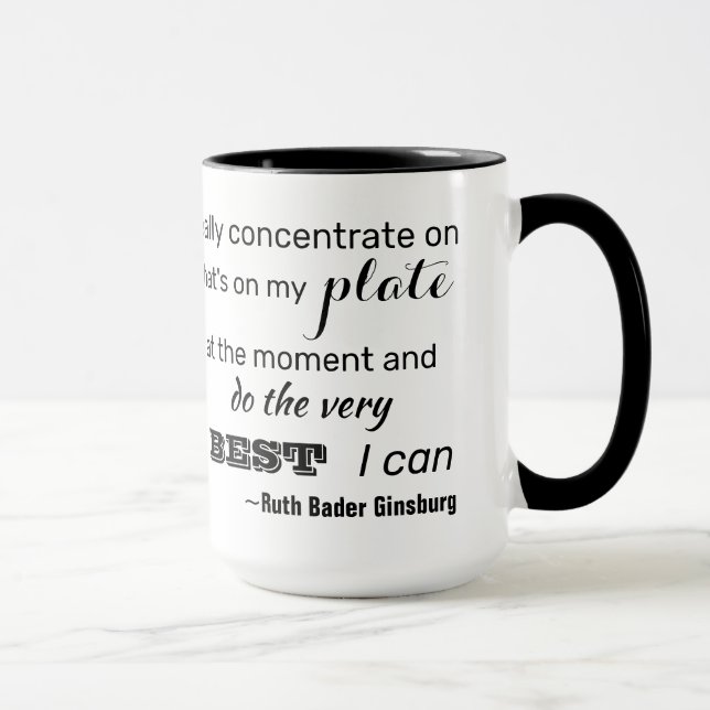 Taza Hacer Lo Mejor Que Puedo RBG Cof Inspirador (Derecha)