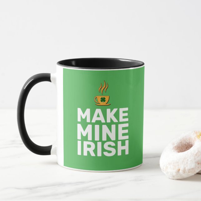 Taza Hacer que el irlandés de la mina sea divertido (Con donut)