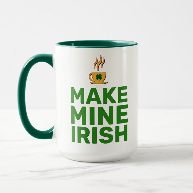 Taza Hacer que el irlandés de la mina sea divertido (Izquierda)
