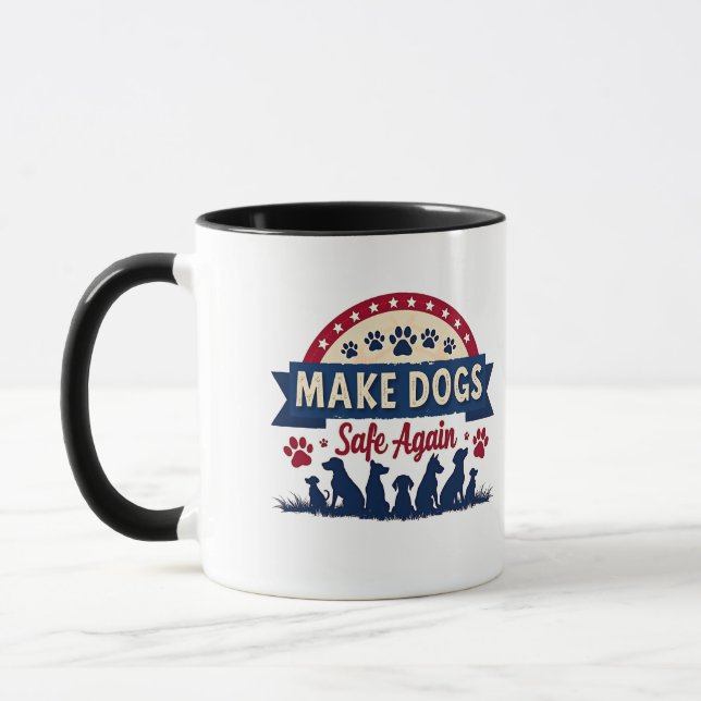Taza Hacer que los perros vuelvan a estar a salvo (Izquierda)