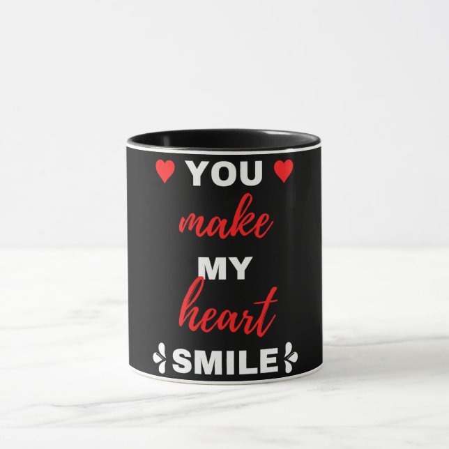 Taza Haces mi sonrisa cardíaca (Centro)