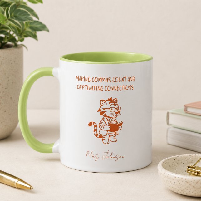 Taza Haciendo que las comas cuenten Conexiones cautivad (Subido por el creador)