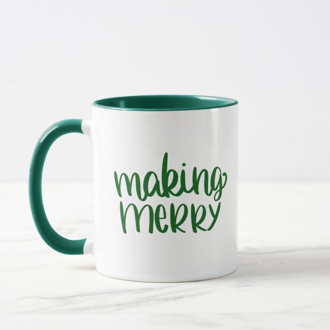 Taza Haciendo que los Navidades verdes se muevan (Izquierda)