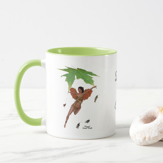 Taza Hada Cuta Con Alas Marrones Café Mug (Con donut)