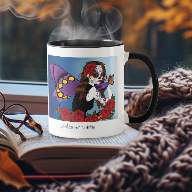 Taza Hada de cráneo de azúcar morado (Subido por el creador)