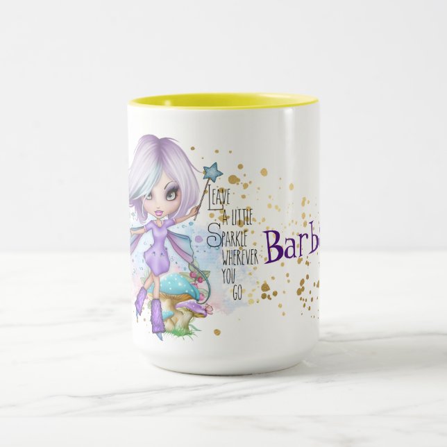 Taza Hada de esparkle personalizada (Centro)