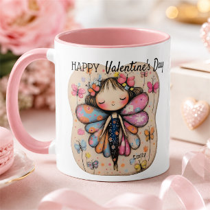 Taza Hada de mariposa linda personalizada para el día d
