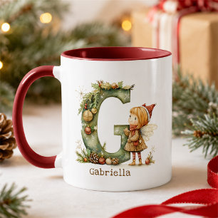 Taza Hada de Navidad linda personalizada caprichosa ini