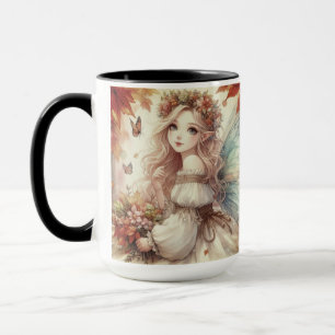 Taza Hada de otoño con hojas de otoño