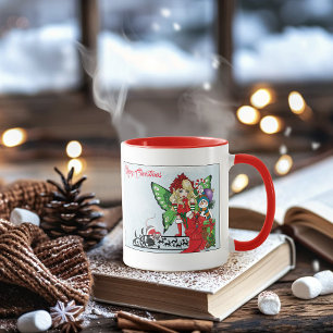 Taza Hada Navideña Caprichosa Regalos de Fiesta Azul