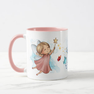 Taza Hada Rosa Lindo Todos Los Deseos Se Cumplen
