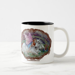 Taza - hada rosada del ala del unicornio