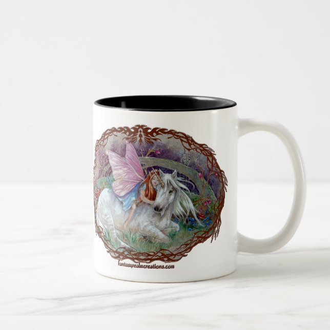 Taza - hada rosada del ala del unicornio (Derecha)