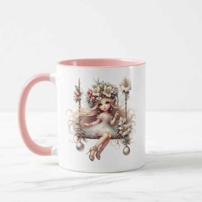 Taza Hadas de Navidades blancos (Izquierda)