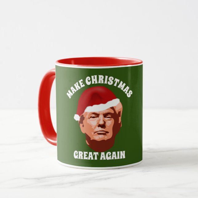 TAZA HAGA GRANDES A LOS NAVIDADES DE NUEVO TRUMP SANTA  (Anverso izquierdo)