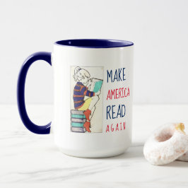 Taza Haga que América lee otra vez blanco y el azul de